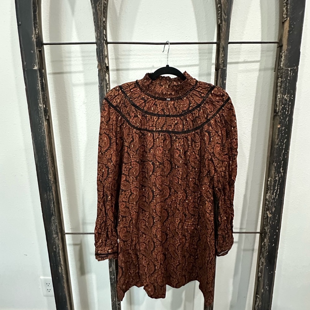 Rebecca Minkoff Jordana Paisley Shift Dress Sz L